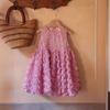 Vestido para Niña, Lujo Accesible Vestido Estéreo de Rosa, Vestido de Un Año, Chaleco Dulce, Vestido Esponjoso de Princesa, Sensación de Alta Gama