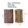 Peine de Madera de Doble Cara para Hombre Transfronterizo con Cubierta de Cuero Engrosado, Peine de Sándalo Dorado, Peine de Bolsillo para Barba