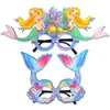 Novos Óculos de Festa Sereia Tema Oceano Decoração de Aniversário Adereços para Fotos Armação de Óculos de Princesa Sereia Desenho Animado