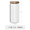 Frasco transparente de almacenamiento pequeño de madera de acacia japonés redondo para té snacks de frutas secas granos frasco de almacenamiento sellado de vidrio