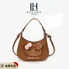 Bolso Cruzado Mini Gato para Mujer Estilo Coreano Lindo Elegante Versátil Moderno de Hombro Cruzado de Mano Bolso Infantil