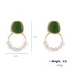 Pendientes de perlas largas con forma de gota de aceite de aleación de aguja de plata S925 Kenjie 2023, procesamiento transfronterizo de Europa y Estados Unidos