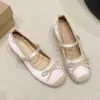 Zapatos de Salón Poco Profundos con Costuras y Lazo de Una Sola Correa Estilo Pequeño Aroma Nuevo para Mujer 2026 Tacón Grueso Zapatos de Salón Hebilla Primavera Otoño
