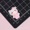 Overoles brillantes tridimensionales gatito DIY accesorios de resina de crema para pinzas de pelo, gomas para el pelo, imanes de refrigerador y llaveros