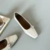 Zapatos Mary Jane Cuadrados Retro Franceses para Mujer Tacón Grueso Corte Bajo Zapatos de una Sola Pieza Versátiles para el Trabajo Zapatos de Tacón Bajo de Cuero Suave