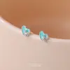 Pendientes de Corazón Dulce Pegajoso Estilo Coreano para Mujer Plata de Ley S925 Simple Super Brillantes Incrustados con un Solo Diamante Circonita Exquisitos Pendientes en Forma de Corazón