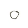 Anillo geométrico con forma de plata de ley S925 Onihan diseño de nicho femenino lujo ligero estilo frío de alta gama irregular