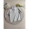 Camiseta masculina de manga curta com gola de camisa falsa de duas peças, polo moderno de verão, camisa masculina estilosa e de corte solto de meia-manga