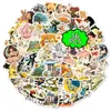 56 Transfronteiriços Novos Diários Diversos Estilo Quadrinhos Tema Conto de Fadas Adesivos de Grafite Material PP Adesivos Decorativos Feitos à Mão