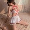 Lencería seductora, uniforme de enfermera femenina, sirvienta, tentación, ropa sexy con perspectiva abierta, traje de juego de rol caliente