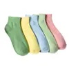 Calcetines Finos de Media Pantorrilla de Colores para Mujer en Colores Sólidos Macaron, Empacados Individualmente, Calcetines de Oso del Fabricante, Empacados Individualmente
