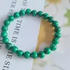 Pulsera de Piedra Ojo de Gato de 8 mm con Diseño Bicolor Graduado Transparente Hielo, Pulsera de Piedra Shoushan con Cuentas de Vidrio, Joyería Suave que se Envuelve Alrededor del Dedo