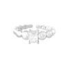 1091 K-Style Ins Nicho Diseño de Lujo Accesible Versátil Anillo de Zircón Bola de Burbuja Plata Esterlina S925 Anillo para Mujer