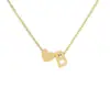 Venta caliente, collar personalizado con carta de amor de acero inoxidable, colgante doble, ambiente sencillo, accesorios de joyería, fábrica al por mayor