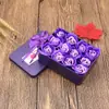 Regalo de Navidad 12 flores de jabón caja de regalo caja de regalo de hierro venta al por mayor personalizada