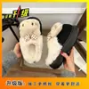 Pantuflas de Felpa con Dibujos de Gatitos Lindos, Moda y Sencillez, Novedad Otoño e Invierno 2025, Pantuflas de Algodón Cálidas con Suela Gruesa y Forro Polar