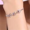 Joyería de Personalidad Simple Estilo Coreano Trébol de Cuatro Hojas Pulsera de Plata Esterlina Femenina ins Diseño Nicho Pulsera de Hierba de la Suerte Pulsera