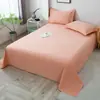 Sábana de Cama de Algodón Lavado de Color Sólido, Pieza Única, Sábana de Algodón Cepillado con Aloe Vera Amigable con la Piel, Artículo Único para Dormitorio Estudiantil, Adecuada para Todas las Estaciones
