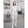 Traje Deportivo Casual para Mujer de Manga Corta 2025 Nuevo Moda de Este Año Reductor de Edad Moda Pantalones Casuales Ajustados Conjunto de Dos Piezas