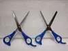 Tesoura reta Leeva 762 tesoura de dentes 756 azul cabelo quebrado cabelo ralo franja cortina entrega em peça única