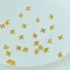 Botão Mini Flor de Osmanthus Prata Esterlina S925 Banhado a Ouro Trevo de Quatro Folhas Botão de Flor Pequena Corda de Mão Corda Trançada Acessórios de Botão Acessórios Feitos à Mão