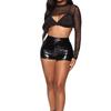 Shorts de Couro PU Europeu e Americano Transfronteiriço 2026 Amazon Wish Cor Sólida Fashionável Sexy Justo no Corpo Tamanho Grande Hot Pants em Estoque