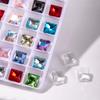 Arte de Uñas Cristales Blancos Transparentes con Parte Trasera Puntiaguda Rhinestones Grandes Blanco Glaciar Rhinestones Sueltos Dulce de Roca Corazón Inclinado Accesorios de Rhinestone para Uñas Claros como el Hielo Aurora