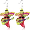 Carnaval Mexicano Transfronterizo del Cinco de Mayo Pendientes Coloridos de Frutas Acrílicas Personalidad a la Moda Colgantes Divertidos para Fiestas