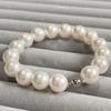 Pulsera Shijia de perlas de vidrio redondas de alto brillo para parejas novios pulsera magnética francesa para mujer nueva en stock