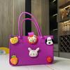 Bolsa de fieltro al por mayor Bola de fieltro Dibujo animado Regalo acompañante Bolso de mano de fieltro Bolsa de compras para llevar a mano Bolsa de regalo logo