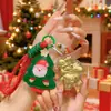 Árbol de Navidad de Oro Puro 999 Llavero de Winnie the Pooh Dorado Colgante para Bolso Cadena de Teléfono de Dibujos Animados Regalo Promocional al por Mayor