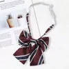 Pajarita de Plumas Femenina Uniforme Jk Color Sólido Estilo Academia Camisa Accesorios de Uniforme Escolar Traje de Marinero Decoración de Lazo Accesorio de Moda