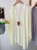 Chaqueta cárdigan de punto Dopamine para mujer, fina, holgada, casual de verano, protección solar para aire acondicionado 17464