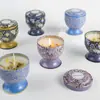 Vela de Flor Seca para Aromaterapia de Hojalata Dormitorio Larga Duración Caja de Regalo para el Hogar Sala de Estar Set de Decoración Copa de Recuerdo