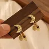 Pendientes Largos Estilo Étnico Retro Amber Streamer Piedra Natural Pendientes de Diseño Nicho Colección de Pendientes Pendientes Coloridos