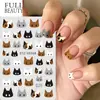 Pegatinas de uñas Full Beauty transfronterizas, con ramas de flor de ciruelo de invierno y flor de durazno, pegatinas dulces de diseño floral para uñas, al por mayor