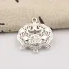 Pingente de Cobre Puro Vazado Caractere "Fu" Cadeado Pequeno Dupla Face Peça Multi-Penduricalho Estilo Antigo Acessório para Colar Pulseira Joias Materiais