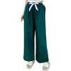 Pantalones de Pijama de Lino de Algodón para Mujer Verano Color Sólido Caramelo Pantalones de Pierna Ancha Delgados Antimosquitos Pantalones para Casa Talla Extra Sueltos para Exterior