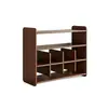 Estante para tazas vintage de madera maciza, estante de almacenamiento para juego de té, aparador, arreglo de rincón de café de escritorio, armario de almacenamiento