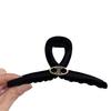 Otoño e Invierno Negro Grande Pinza para Cabello Accesorios Japoneses y Coreanos Elegante Clip de Tiburón para Parte Posterior de la Cabeza de Niña Tocado Boutique de Alta Gama