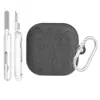 Funda protectora de silicona adecuada para Samsung Buds4/Buds4Pro con patrón de grabado floral, funda suave Bluetooth anticaídas