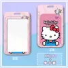 Desenho Animado Hello Kitty Cartão de Entrega de Ônibus Escolar Cartão de Selo Escolar Fivela de Engate Fácil Cordão Telescópico Conjunto de Cartões de Cidadão para Jardim de Infância