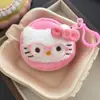 Linda Cartera para Monedas de Sanrio Gato Kt Bolsa de Cosméticos de Peluche de Dibujos Animados Portatarjetas Colgante Mochila Escolar para Estudiantes Llavero para Mejor Amiga
