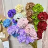 Hortensia Artificial Flores Falsas Flores de Seda Flores Artificiales de Plástico Decoraciones de Sala de Estar de Alta Gama Productos Florales para Bodas