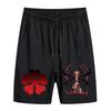 Pantalones Cortos Negros de Black Clover Anime Negro Estampado Holgado de una Pieza Tendencia