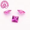 Wuzhou Wholesale Cuadrado de Fondo Agudo con Ángulo Recto #3 Rojo Rosa Corindón Sintético Rubí Corte Princesa 3*3-10*10mm
