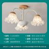 Lámpara de araña para sala de estar, tronco de madera nórdico, orquídea Suzuki, lámpara para comedor, lámpara para dormitorio, simple, moderna, color crema, estilo francés, lámpara para pasillo