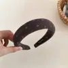 Diadema de Lana Estilo Coreano Retro Otoño/Invierno Flores Pequeñas Temperamento Suave Diadema Alta para la Parte Superior del Cráneo Clip para el Cabello para Viajes y Salidas