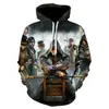 Comercio electrónico transfronterizo Europa y Estados Unidos nuevo Assassin's Creed impresión 3D moda chalecos holgados con capucha para parejas fabricantes suministro directo
