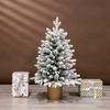 Nuevo Árbol de Navidad Pequeño de Escritorio Europeo y Americano Árbol Artificial de PE con Nieve Mini para el Hogar Decoraciones para Ventanas de Centros Comerciales